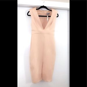 Light Pink Scuba Midi Dress